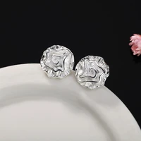 elegant rose earring 925 silver stud earrings for party engagement wedding gift fashion jewelry 2022 trend earrings piercing