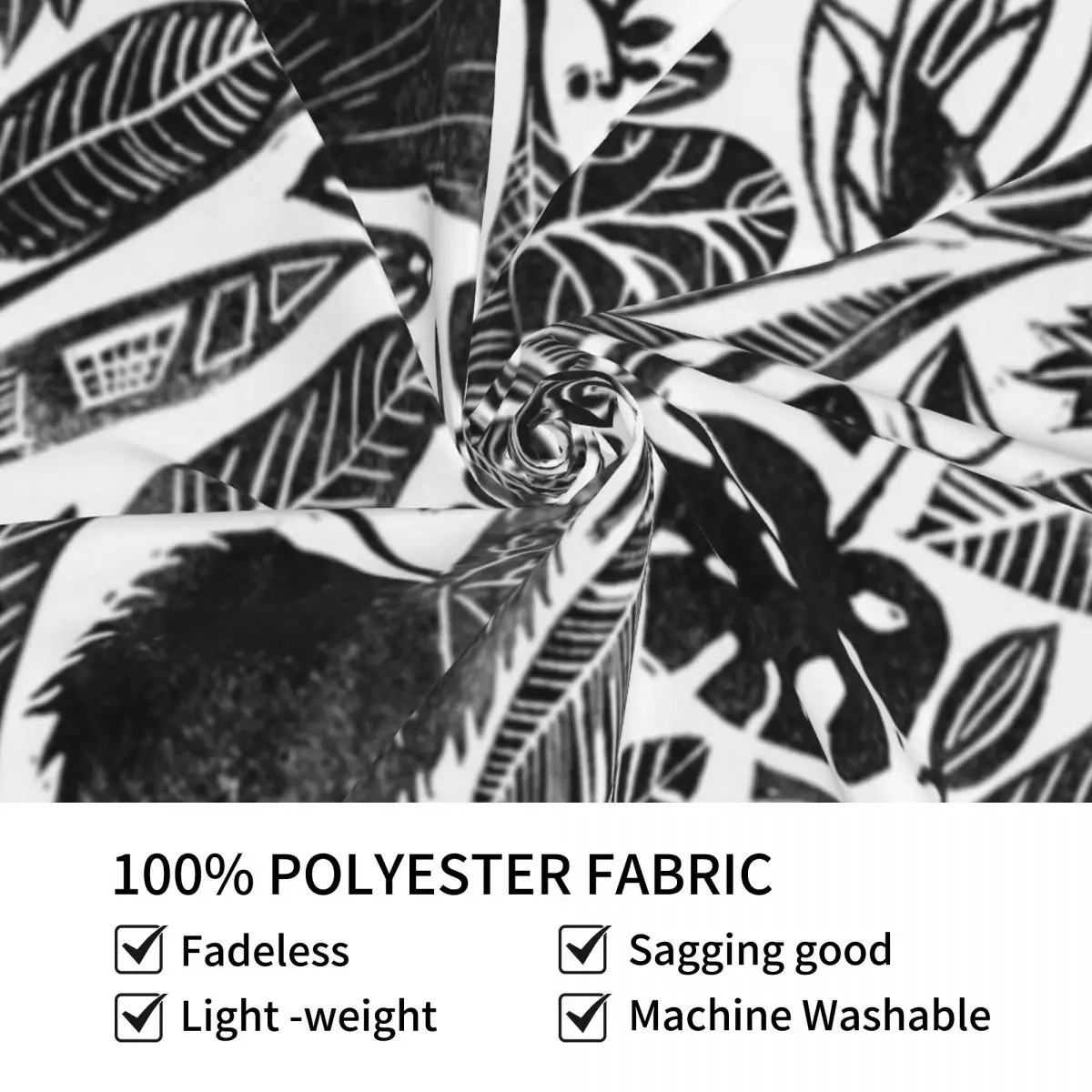 Гобелен с принтом листьев из полиэстера