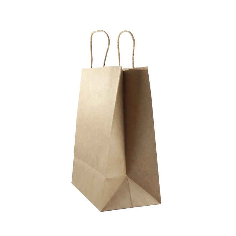 

Wholesale cheap kraft paper takeaway die cut handle paper bag from china source factory supplier manufacturer