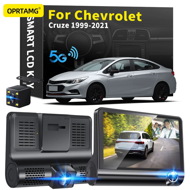 

OPRTAMG Dash Cam 540C6 Car DVR 3 Cameras Lens 4.0 Inch 1080P dashcam For Chevrolet Cruze 1994 1995 1996-2018 2019 2020 2021 2022