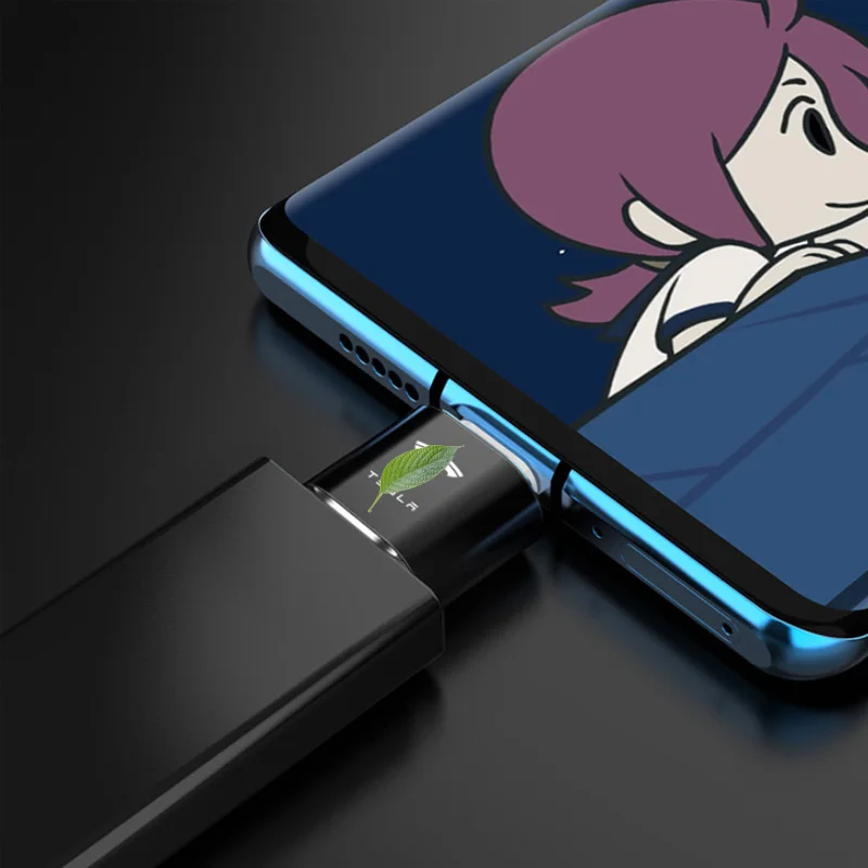 Автомобильный мини-конвертер с интерфейсом Type-C на USB A зарядный адаптер для Tesla Model