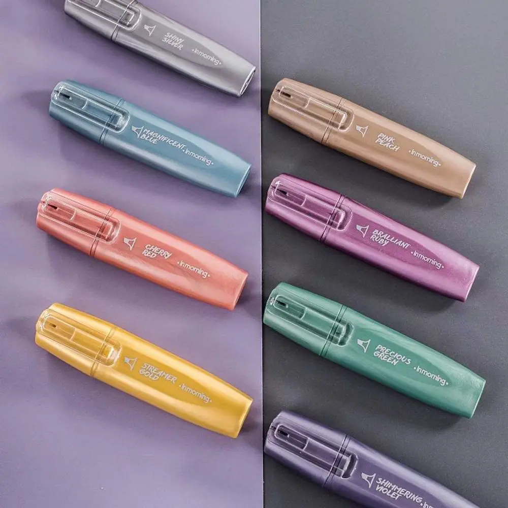 

4PCS/Set Learning Office Accessories Drawing Hand Account Fluorescent Drawing Brush Key Marking Pen Markers Highlighters