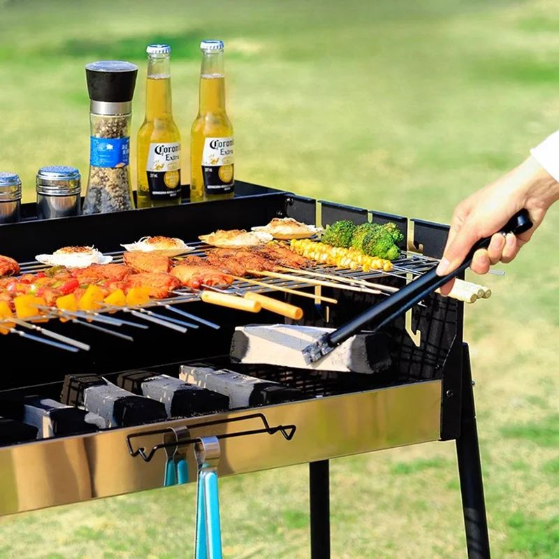 Полка для приправ Уличная плита барбекю Уголь пикника Домашняя уличная Gridiron Tungku
