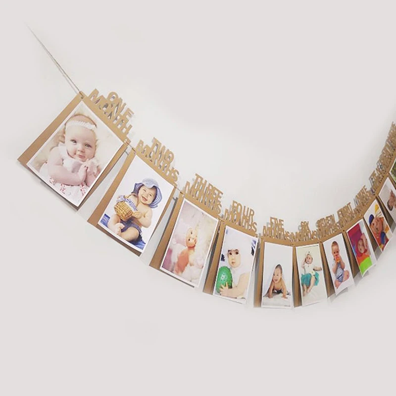 Фоторамка для новорожденных на день рождения 12 месяцев