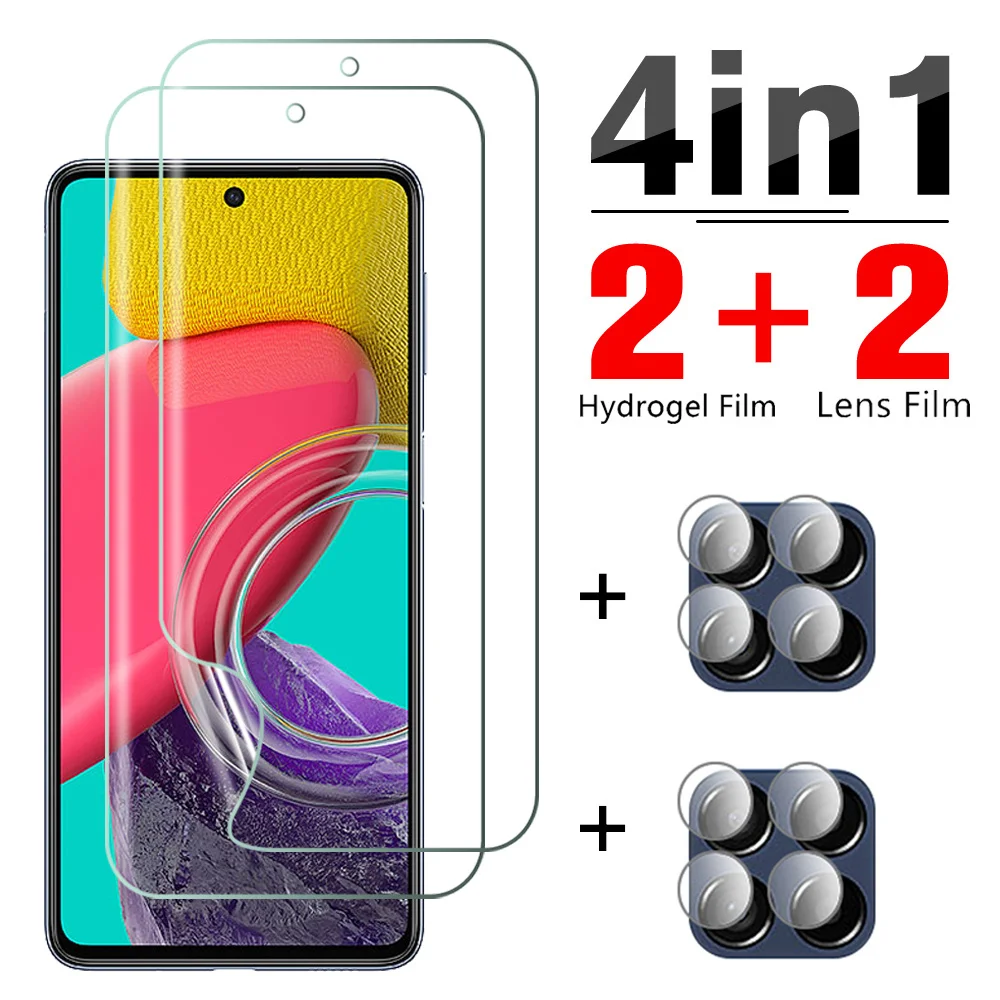 

Гидрогелевая пленка 4 в 1 для Samsung Galaxy M53, Фотокамера, защитная пленка для Samsung M53, M23, M33, M22, M32, 4G, M12, защита не стекло