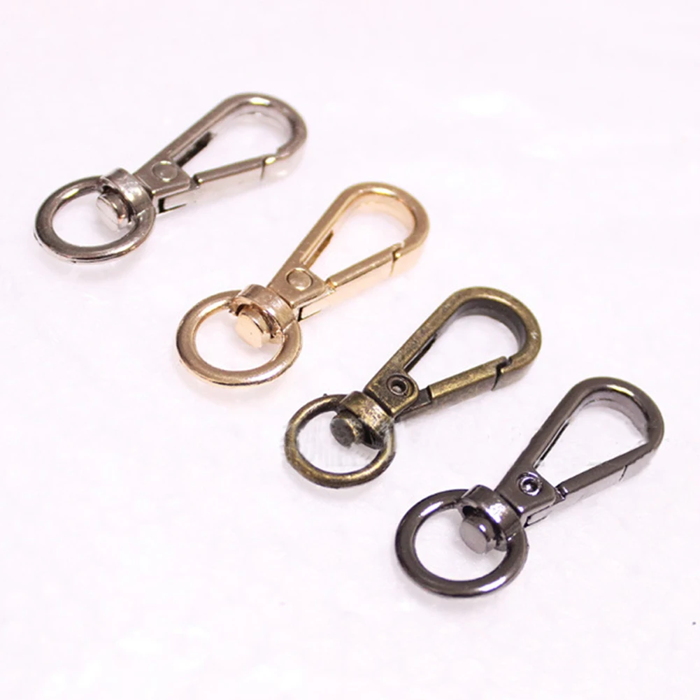 

5pcs 4Sizes Metal Lobster Clasps Bag Strap Swivel Trigger Buckles DIY Clip Snap Hook Webbing Hanger Keychain Hooks Accessories