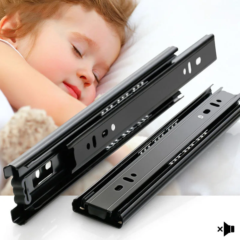 

45mm Drawer Slides Cold Rolled Steel Rail 10 - 20 Inch Closet Track Soft Close Cabinet Slide Furniture Hardware Accessories