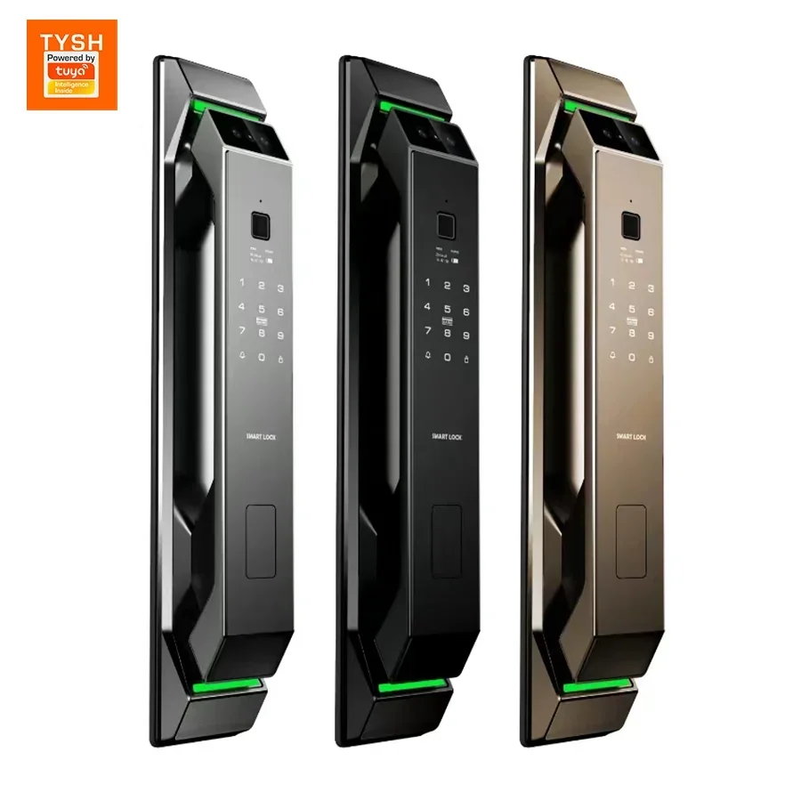Дверной смарт-замок Tuya с функцией распознавания лица и отпечатком пальца