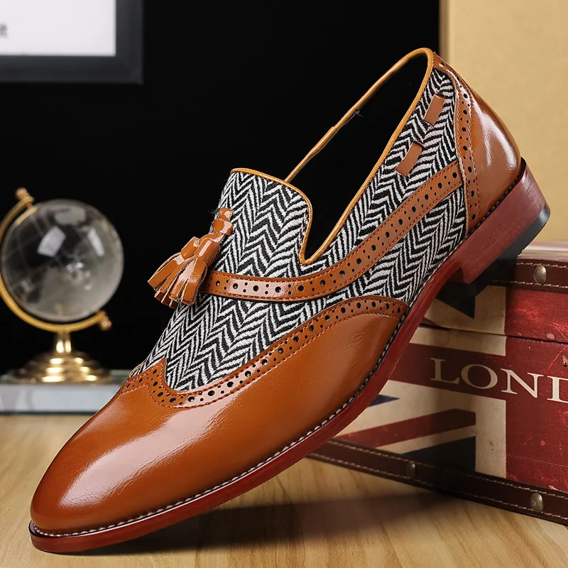 

Туфли-Броги мужские деловые, итальянские брендовые, оксфорды, кожаные туфли для парикмахеров, элегантная обувь для мужчин