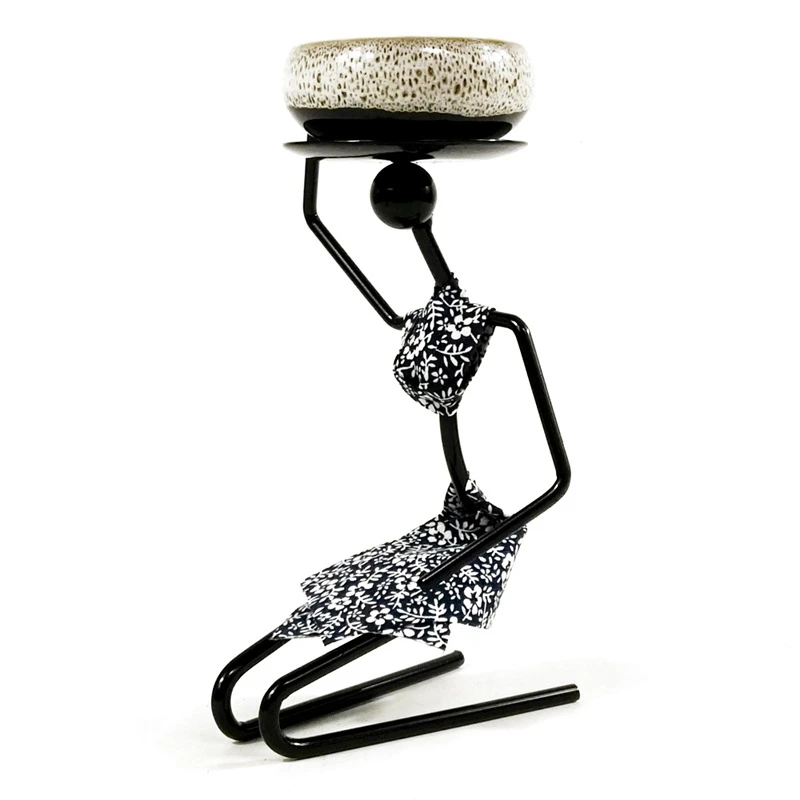 

Creative Mini Succulent Flower Pot Wrought Iron Artist Small Flower Stand Woman Home Desktop Decoration Candle Holder