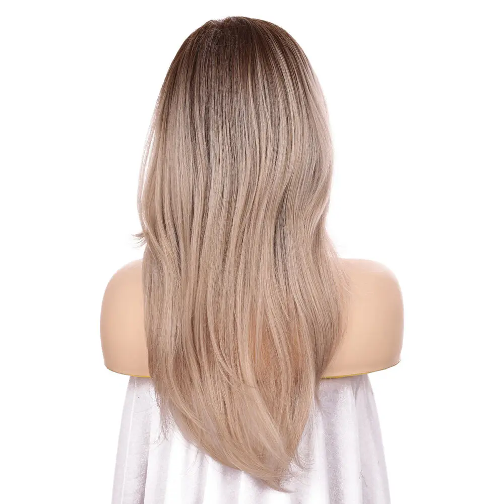 Женский длинный парик Onedor 20 дюймов синтетический на всю голову с бахромой (RL19/23SS)