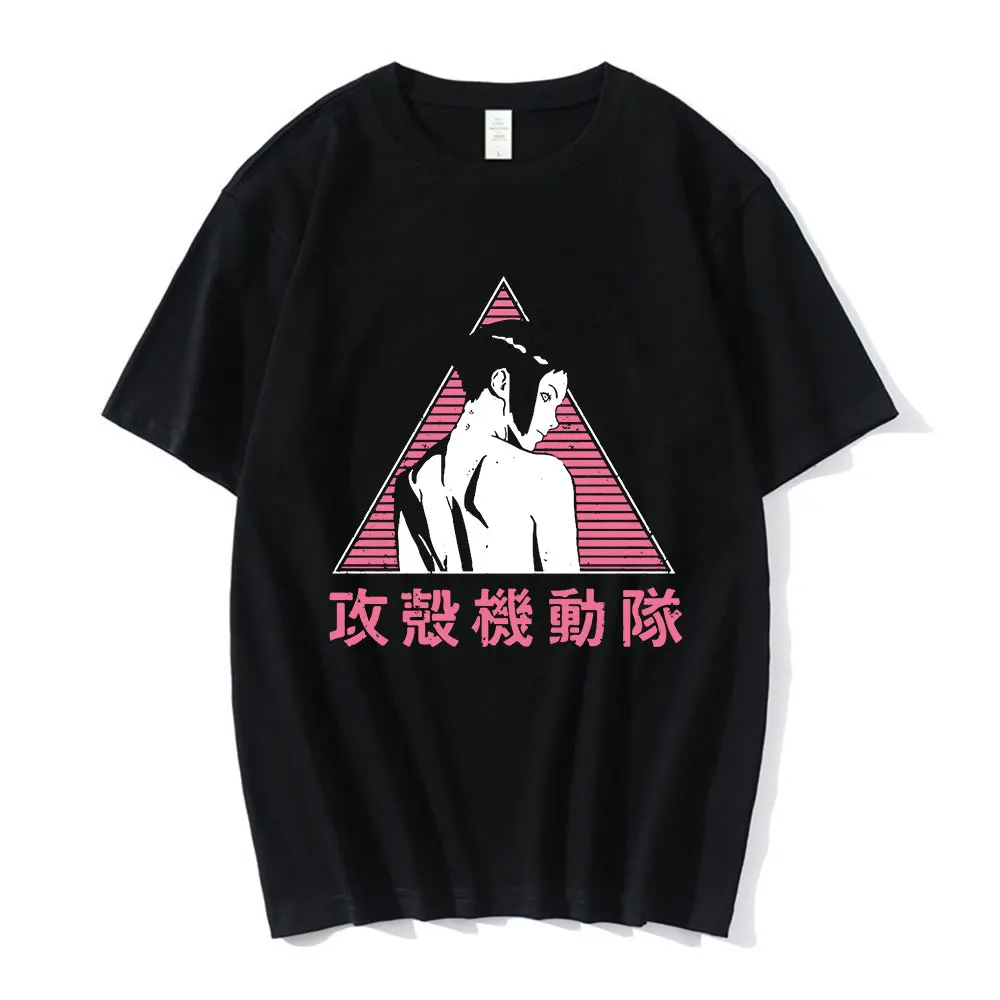 

Anime Ghost In The Shell Kusanagi Motoko T-Shirt Graphic Print T-Shirts Oversized Men's Women's Cotton Tee Shirt Streetwear Tops