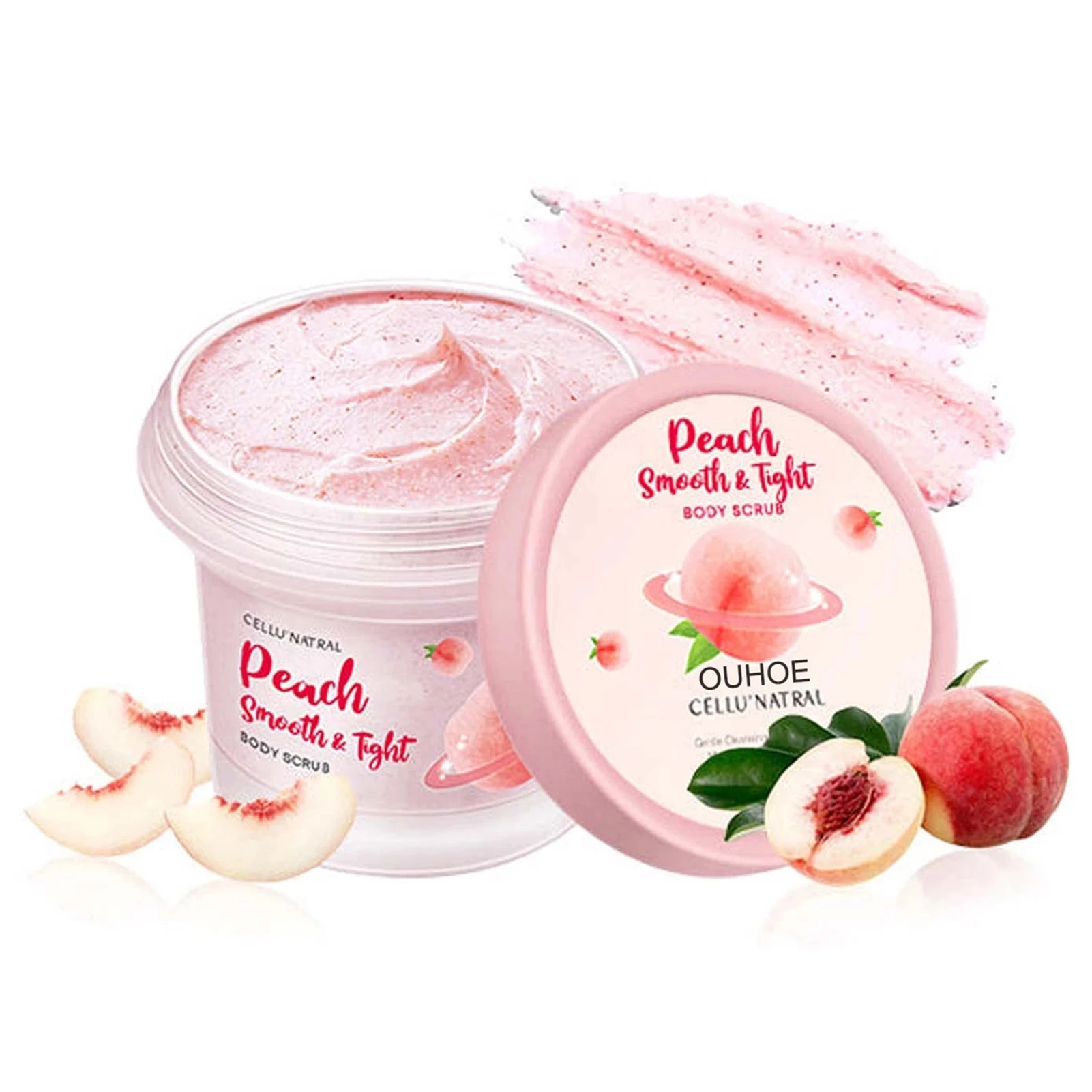 

Brighten Skin Delicate Scrub Sweet Peach Body Scrub Gentle Exfoliating Scrub Deep Cleansing Cutin Soft Smooth Skin