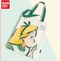 bandai cartoon cute alice canvas bag 2022 shoulder bag simple portable shopping bag large capacity student storage