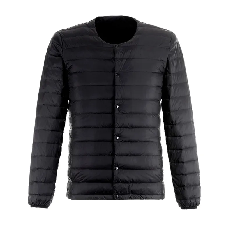 Men Winter 2022 New Light Down Jacket Men's V-neck Down Warm Inner Underpin Round Neck Thin Coat Down Vest for Men's Duck Down