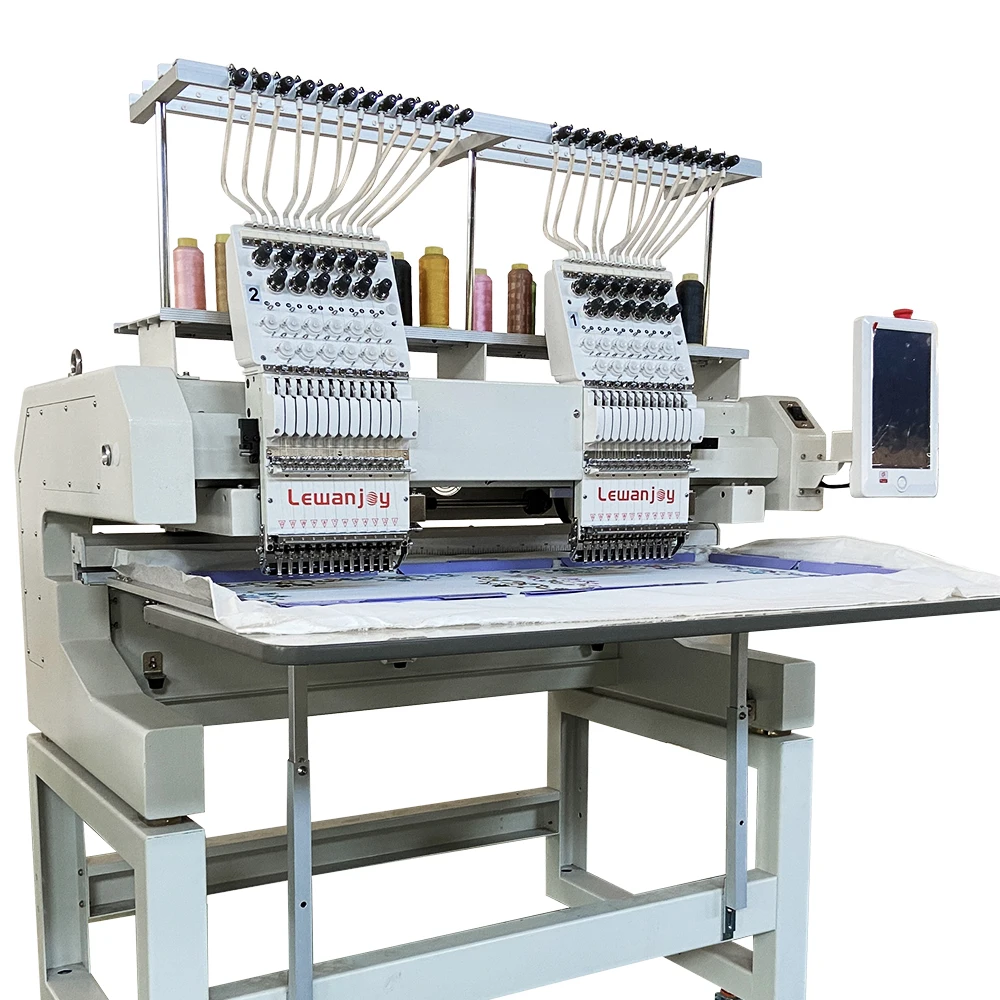 Economical Household Commercial Two Heads 12-needle Multifunctional Computerized Embroidery Machine