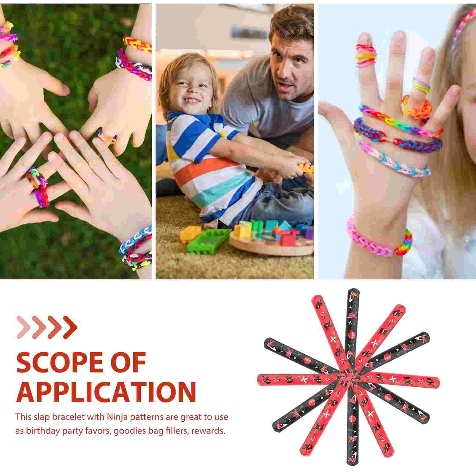 12 шт. браслет с кольцом пощечины для вечеринок сумки браслеты животными сувениры