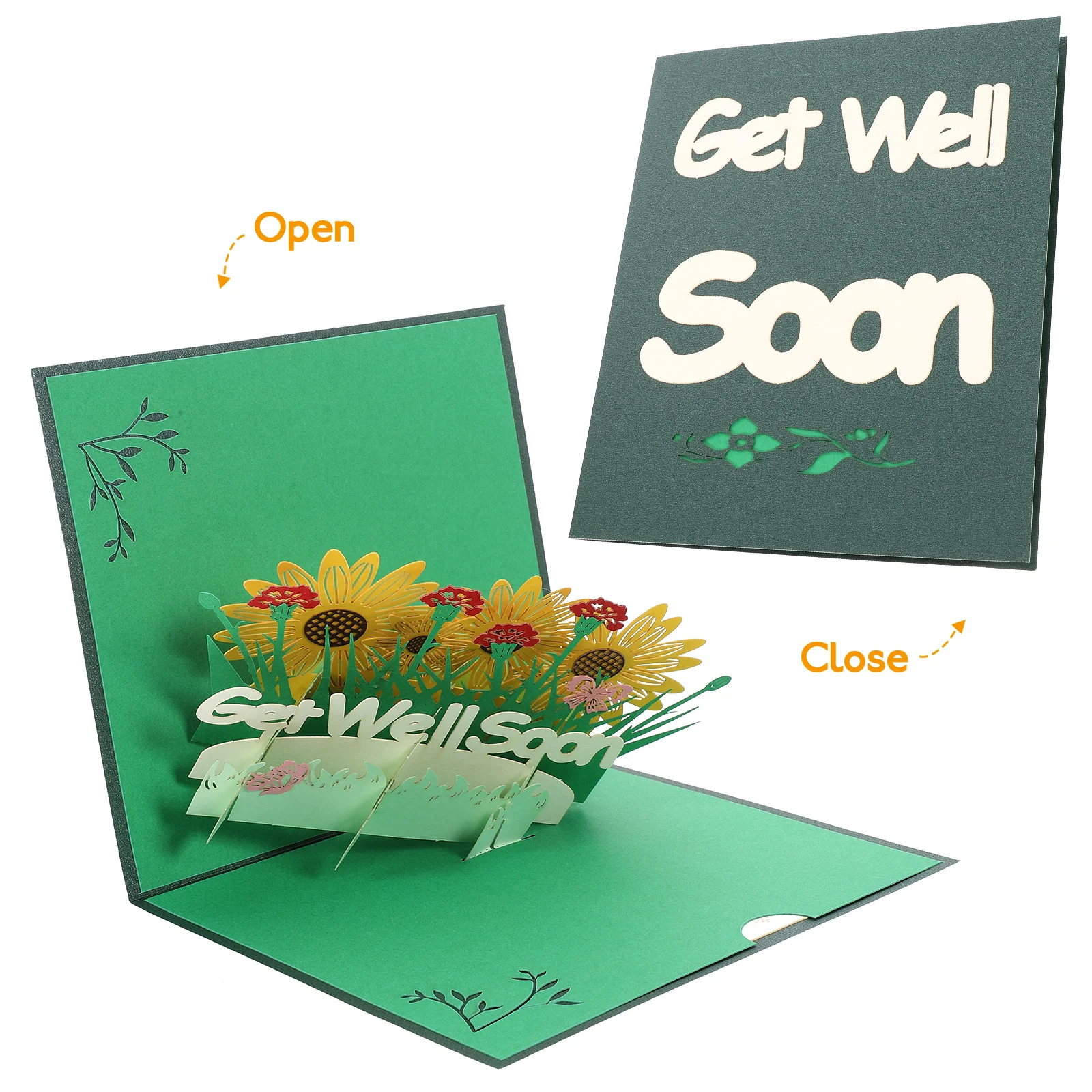 Трехмерная 3d-открытка Get Well Soon Kid Paper Jam Конверт Комфорт