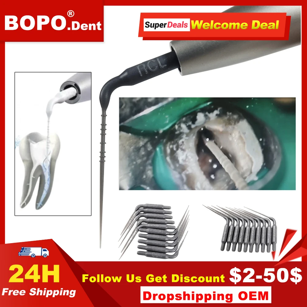 

10pcs Dental Scaler Tips Ultrasonic Endodontic Tips Root Canal Irrigation Activation Endodontic Irrigation Tips Kavosonicflex