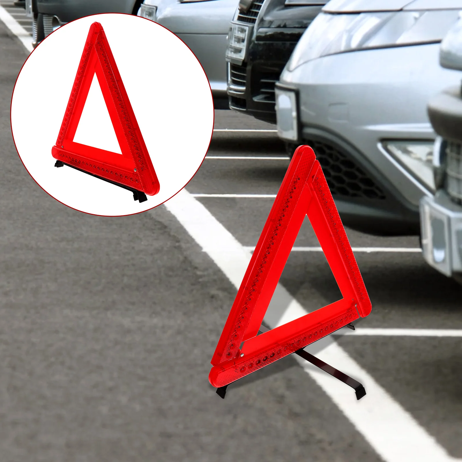 

Caution Lights Trucks Triangle Warning Emergency Stands Reflector Car Stop Sign Roadside Lighting Device