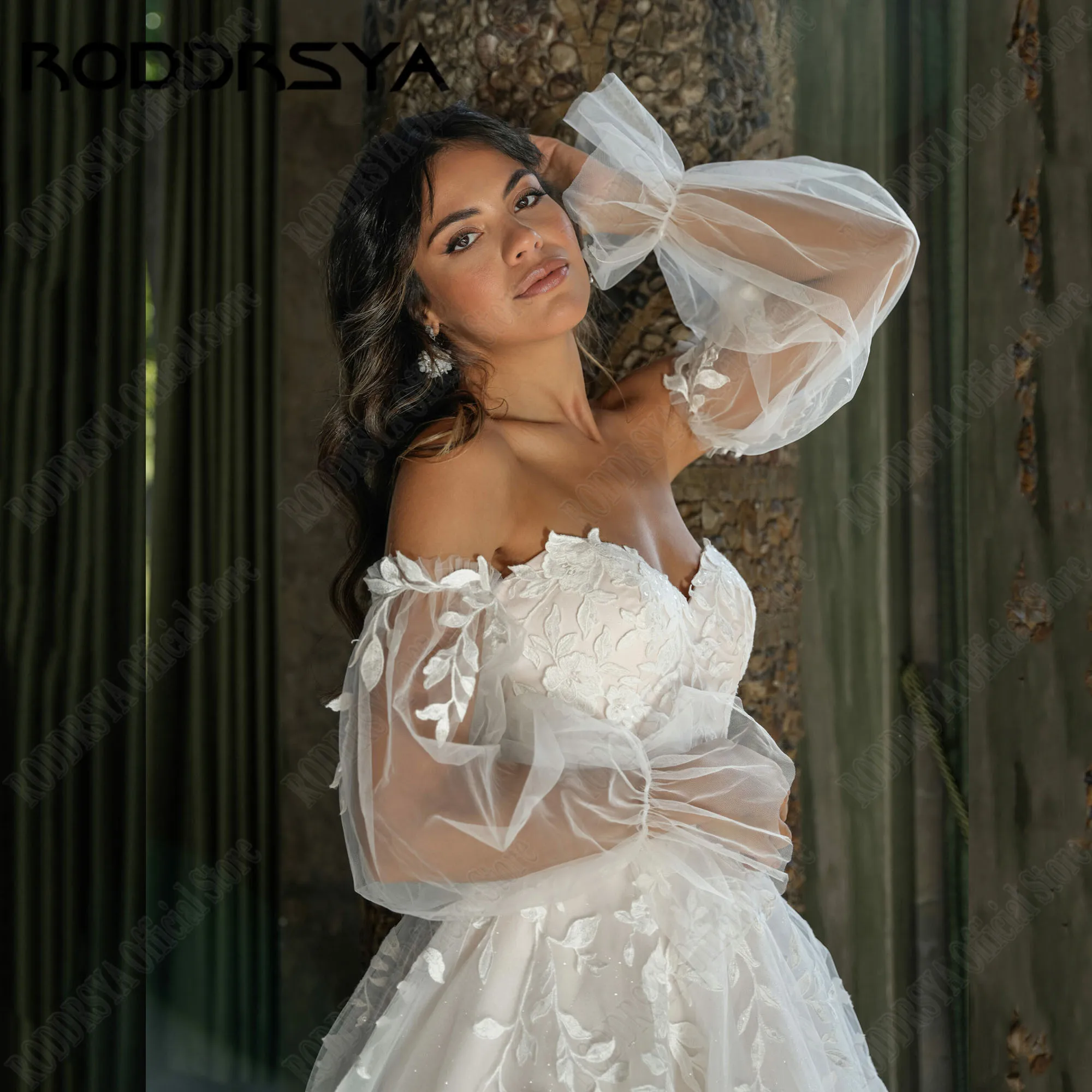 RODDRSYA блестящие свадебные платья милое платье со съемными рукавами невесты