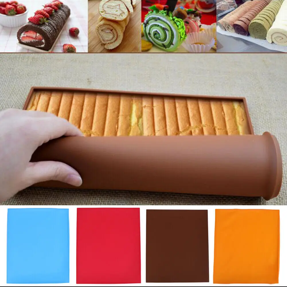 

Silicone Baking Mat Swiss Cake Roll Mat Non-stick Baking Pastry Tool Macaron Roll Pad Bakeware Cake Tray Oven Kitchen Accessory