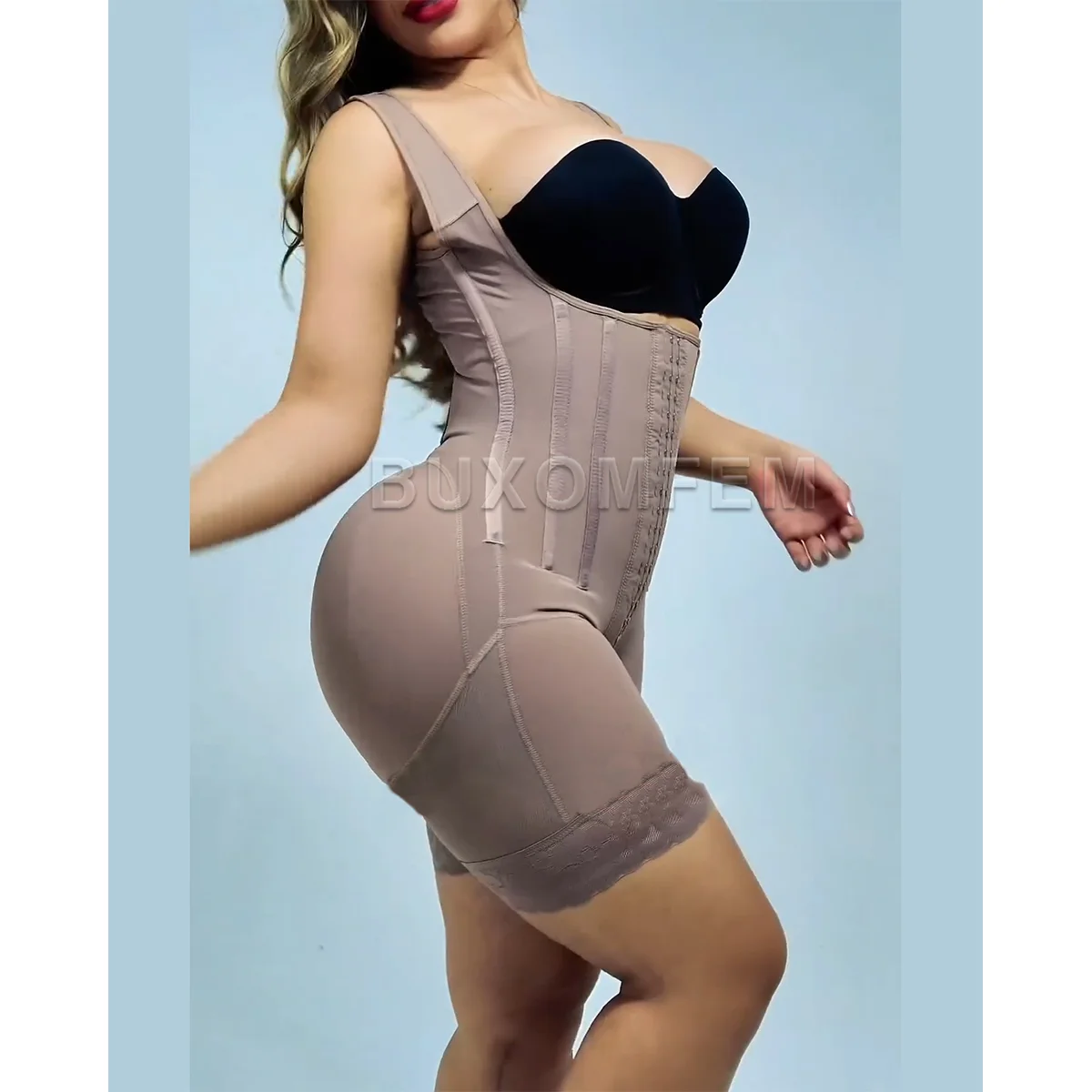 Корректирующее белье Fajas Colombianas с передней грудью и костями корректирующее для