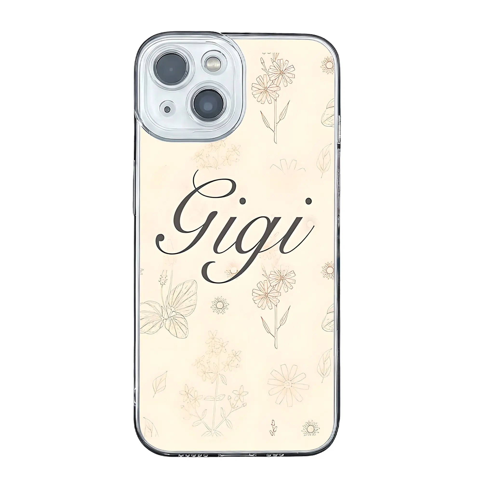 Фото Модный защитный чехол Fashion Gigi Grandma с мягким цветочным принтом для iPhone различных моделей 17, 16, 15, 14, 13 Pro Max №2