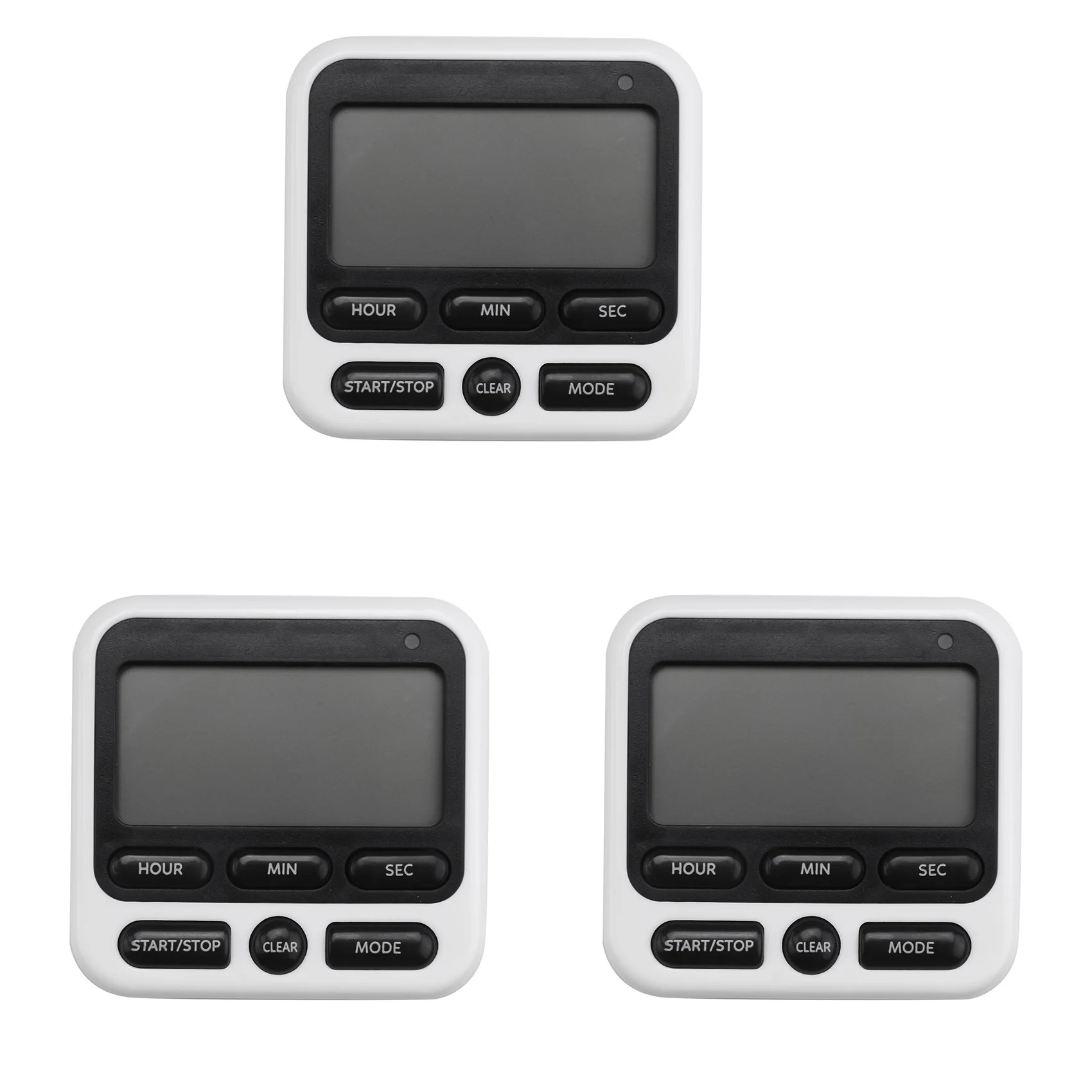 

3X кухонный таймер, магнитный кухонный таймер с регулируемой звуковой сигнализацией и функцией памяти для приготовления пищи и обучения