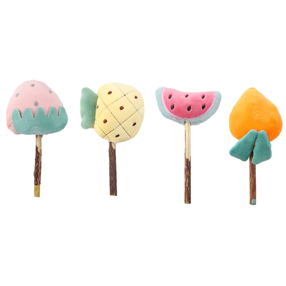 

4PCS Catnip Lollipop Cat Polygonum Interactive Biting Polygonum Bite-resistant for Home Store