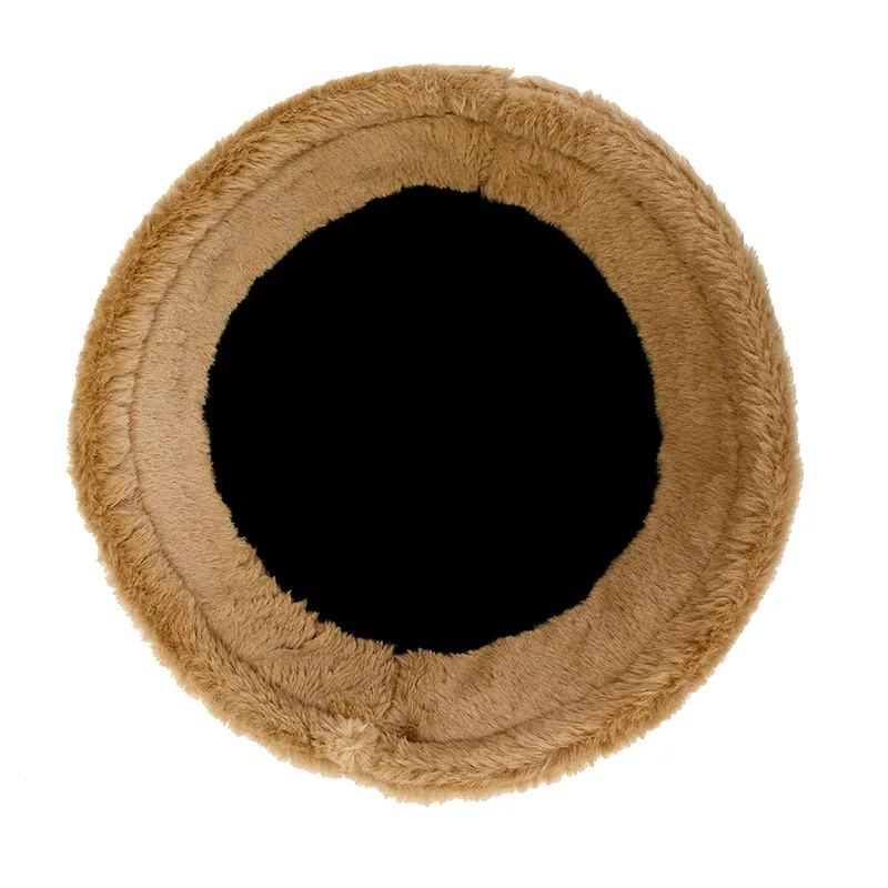 Lamb Faux Fur Fisherman Bucket Hat Winter Warm Thick Bob Outdoor Cap For Women Men Beanie Bonnet Solid Color Korean 2022 New images - 6