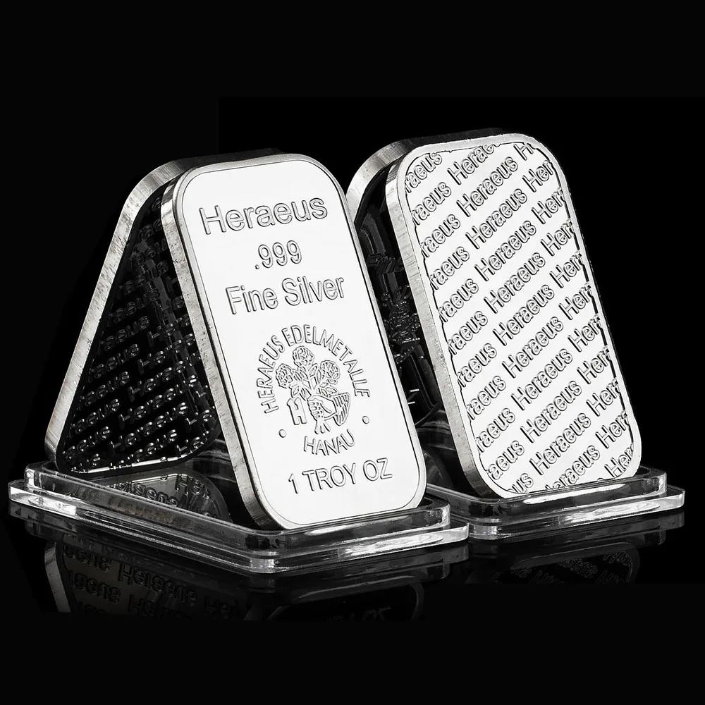 Heraeus Edelmetalle Collectible Silver Plated Souvenir Bar Copy Collection Creative Gift Commemorative Coin |