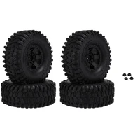 4pcs 130mm plastic 2 2 beadlock wheel rim tire set for 110 rc crawler car axial scx10 wraith rr10 capra traxxas