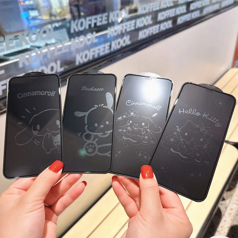 

Kawaii Sanrio Hello Kitty Kuromi Cinnamoroll Creativity Iphone13/14Pro Max Shadow Cell Phone Protective Film Cell Phone Supplies