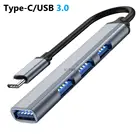 USB-концентратор с портом USB Type-C, 3,0 дюйма, 3,1 дюйма, 4 порта