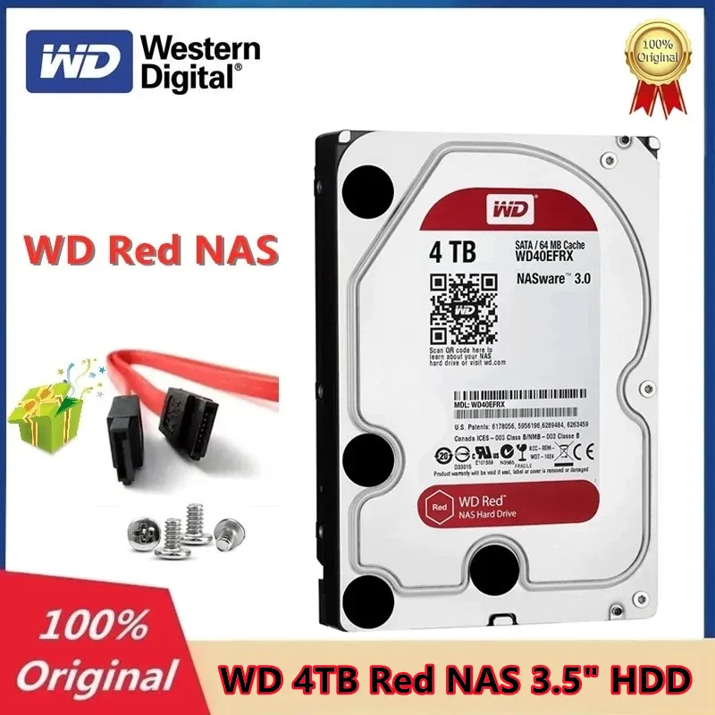 

WD 4TB Red NAS Hard Disk Drive 3.5" hdd Western Digital 3TB 2TB 1TB Internal Hard Drive 5400RPM SATA 6Gb/s 64MB Cache HDD