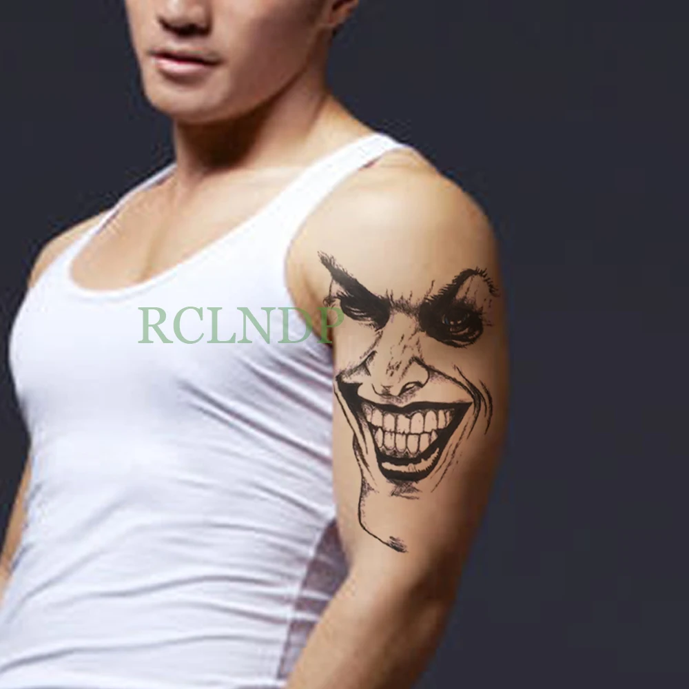 

Waterproof Temporary Tattoo clown joker Sticker tatto stickers flash tatoo fake tattoos for men women