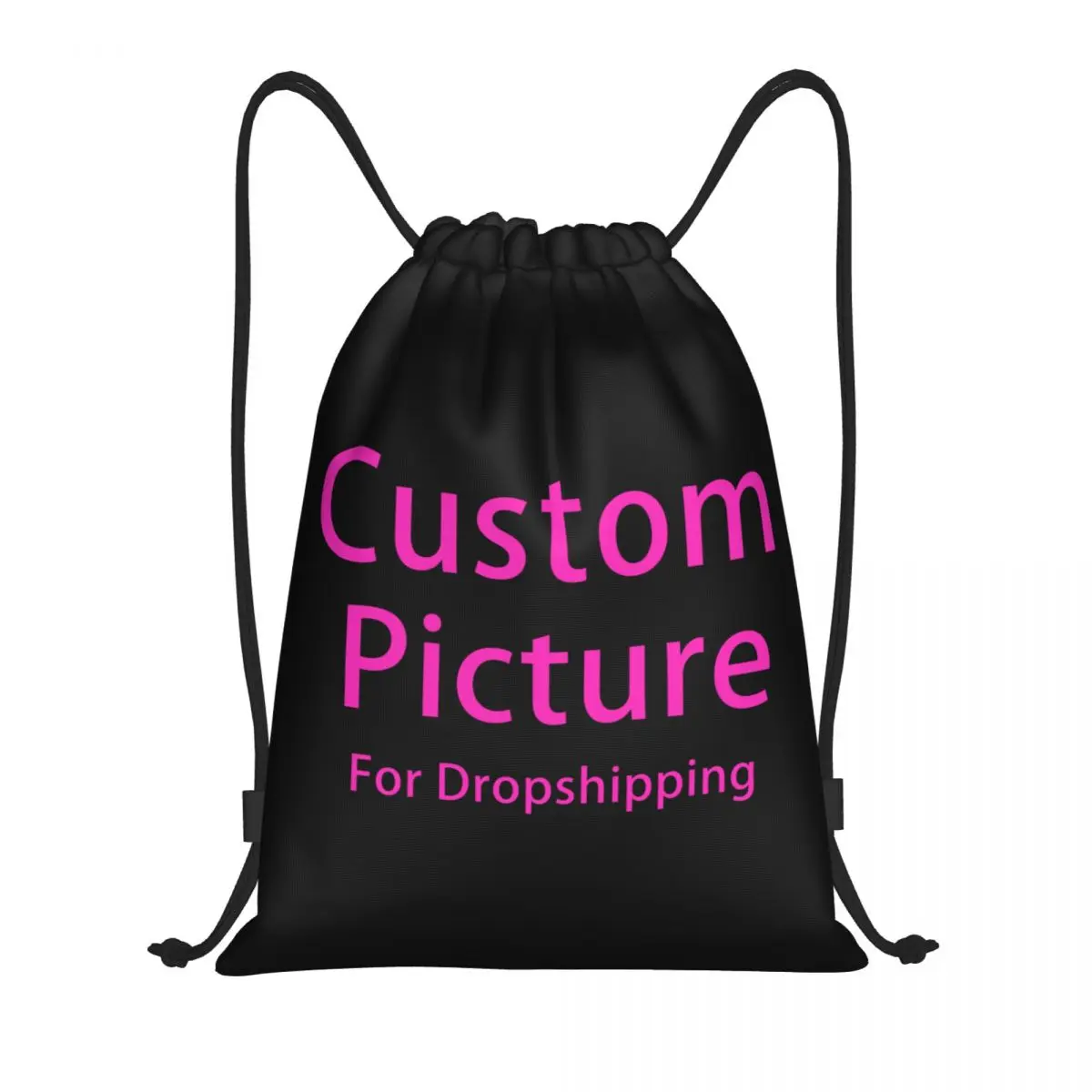 

Custom Photo Logo Drawstring Backpack Bags Men Women Lightweight Customized DIY Print Gym Sports Sackpack Sacks for Training