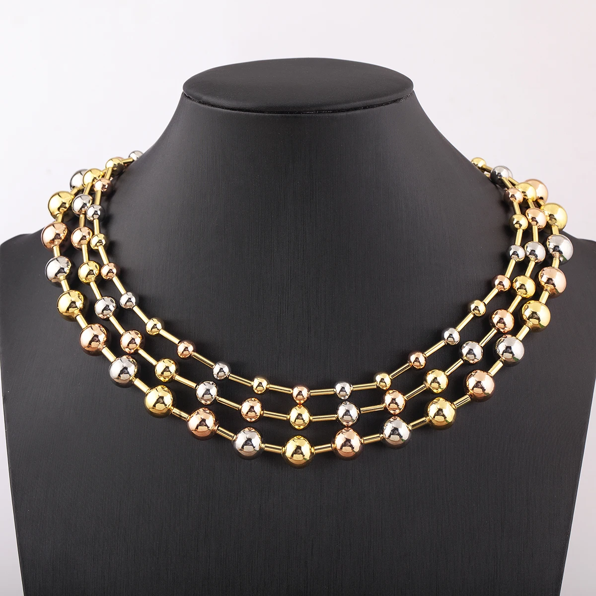 AIBEF круглый шар из бисера ожерелье медное очарование колье-цепочка ювелирные