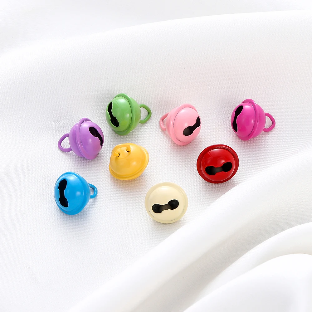 

20pcs Colorful Metal Bells Loose Beads Jingle Bell For Christmas Party Crafts Decoration DIY Jewelry Making Earrings Pendants