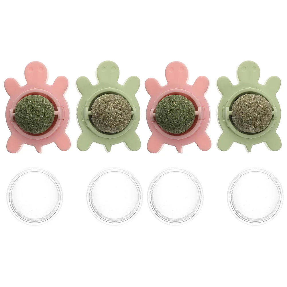 

4 Pcs Wall Hanging Bubble Toys Cat Nip Catnip Balls Cats Bubbles Indoor Pvc Mint