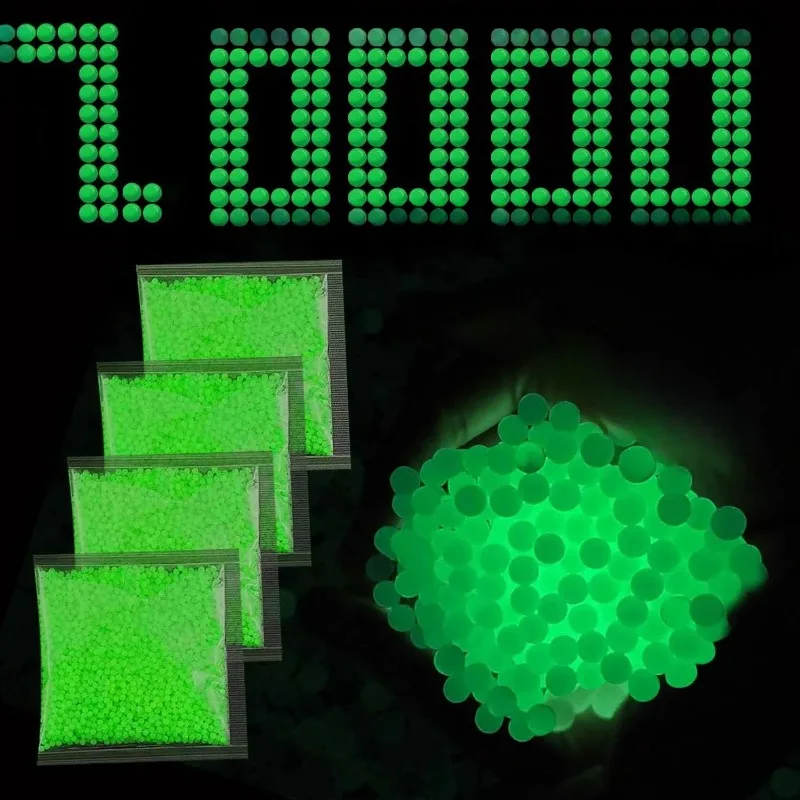 

Светящиеся гелевые бусины Blaster Magic 7-8 мм зелёные