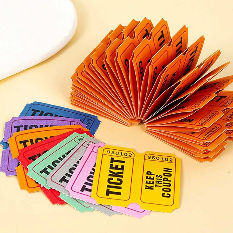 100 шт. лотерейные билеты для классной комнаты рулон одиночных бумажных этикеток