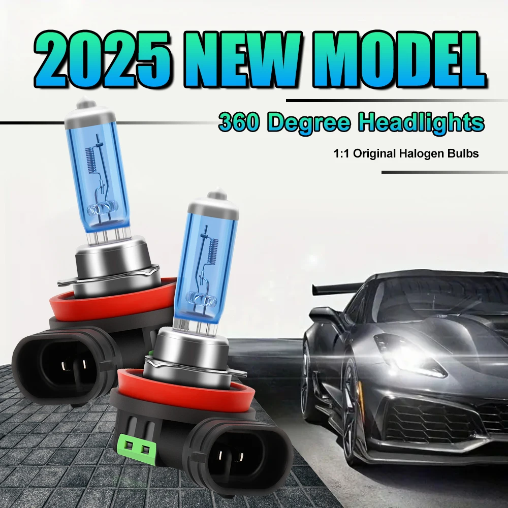 LSlight 2x 6000k Супер яркая белая галогенная лампа H7 H4 H1 12 В H8 H9 H11 9005 9006 9008 H13 9012 Фара 100 Вт 5202 880 Противотуманная фара