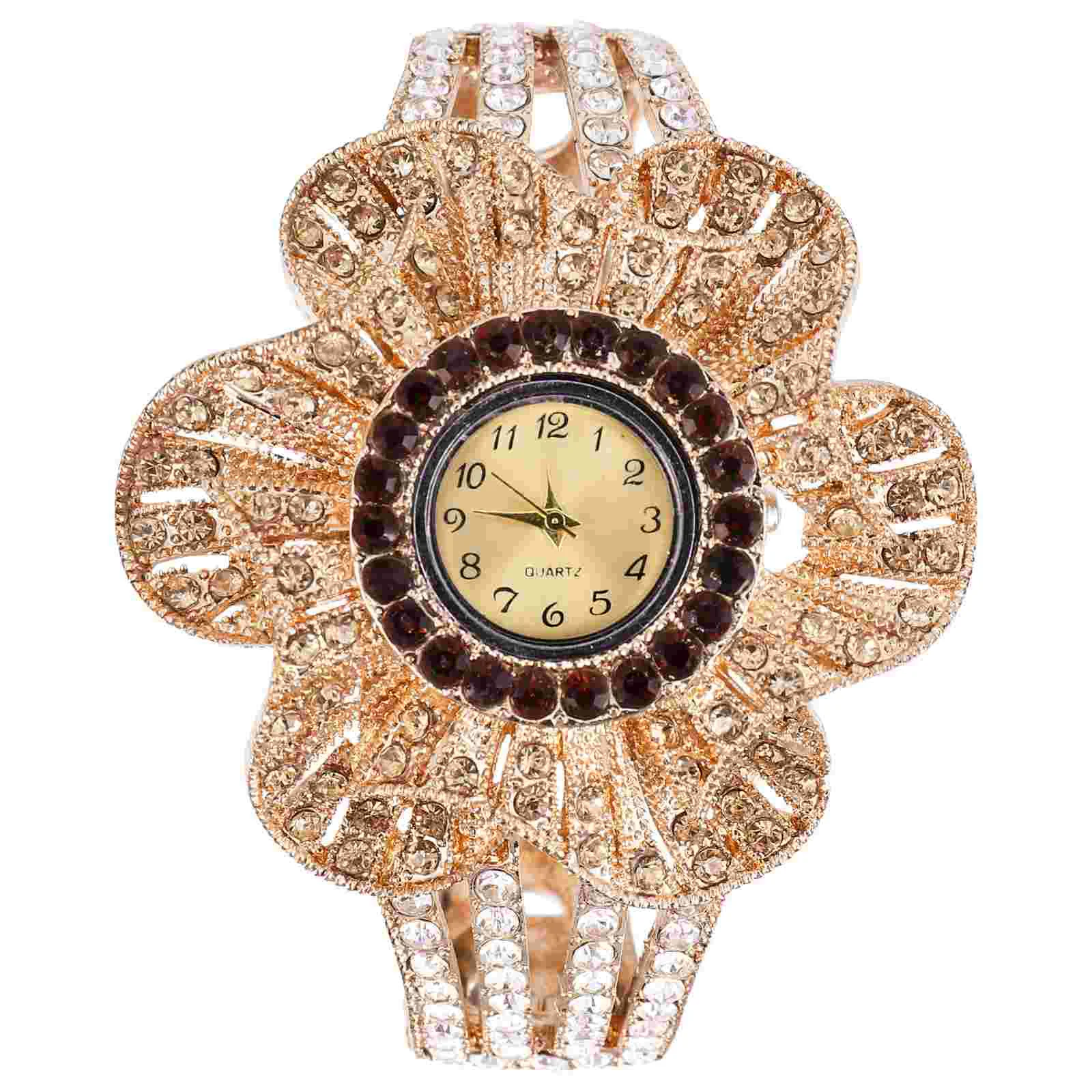 

Watches Rhinestone Ladies Quartz Inlaid Stylish Shiny Diamond Stainless Steel Decorative Woman