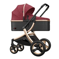 luxury baby stroller 2 in 1 portable high landscape baby car for newborn cart infant trolley pushchair fast delivery