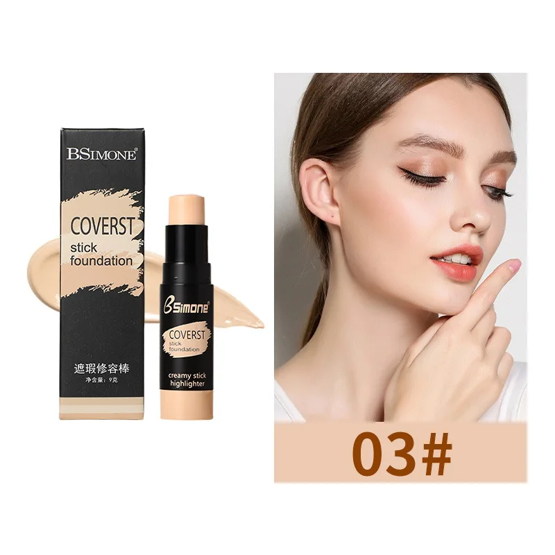 

BSIMONE Foundation Stick Matte Concealer Isolation Cream Cover Dark Circles Acne Spots Oil Control Makeup Cosmetics
