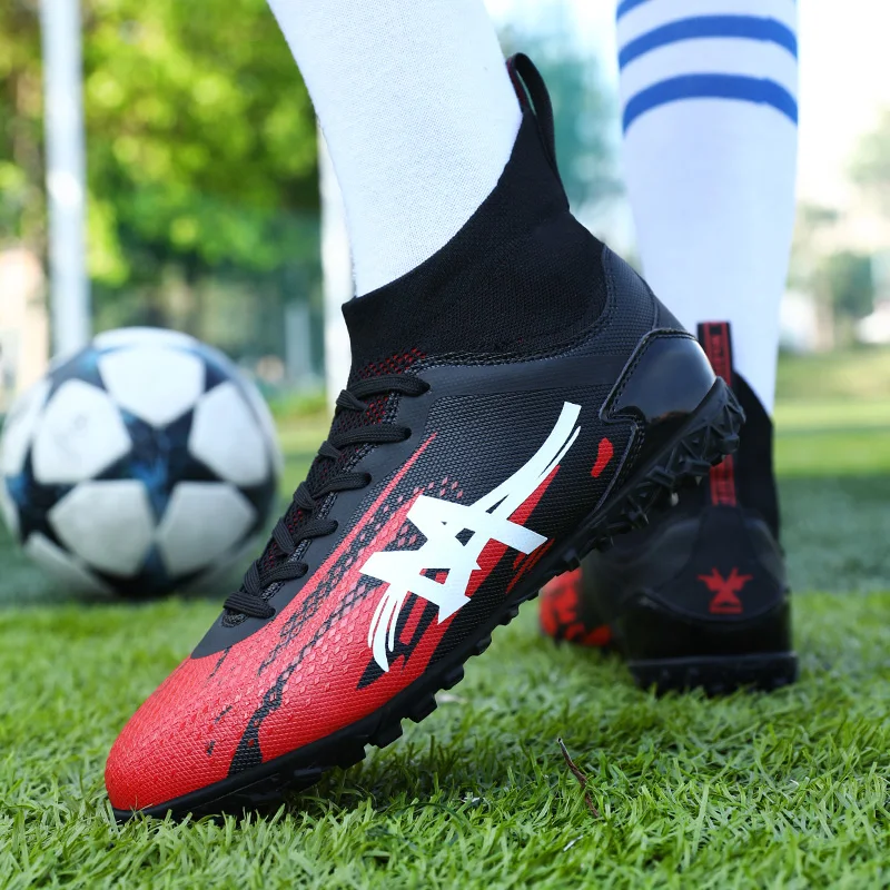 R.XJIAN Men's Football Shoe Adult Children's Five-Person System Low Top Cleats Outdoor Boys' Anti Slip Soccer Training Sneakers