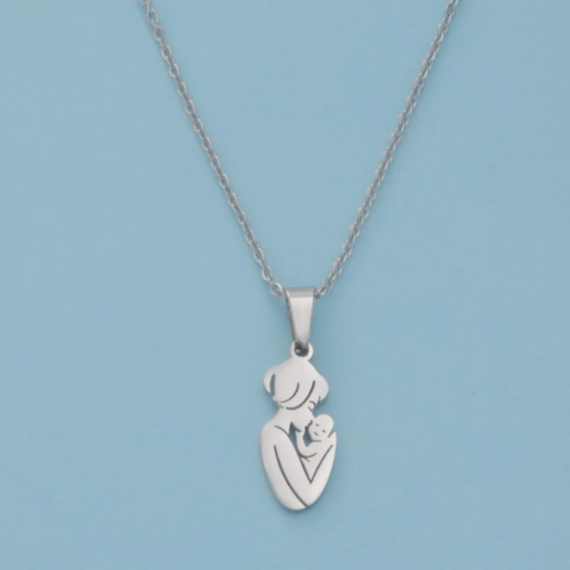 Цепочка с кулоном для мамы и ребенка ожерелье из нержавеющей стали на день матери