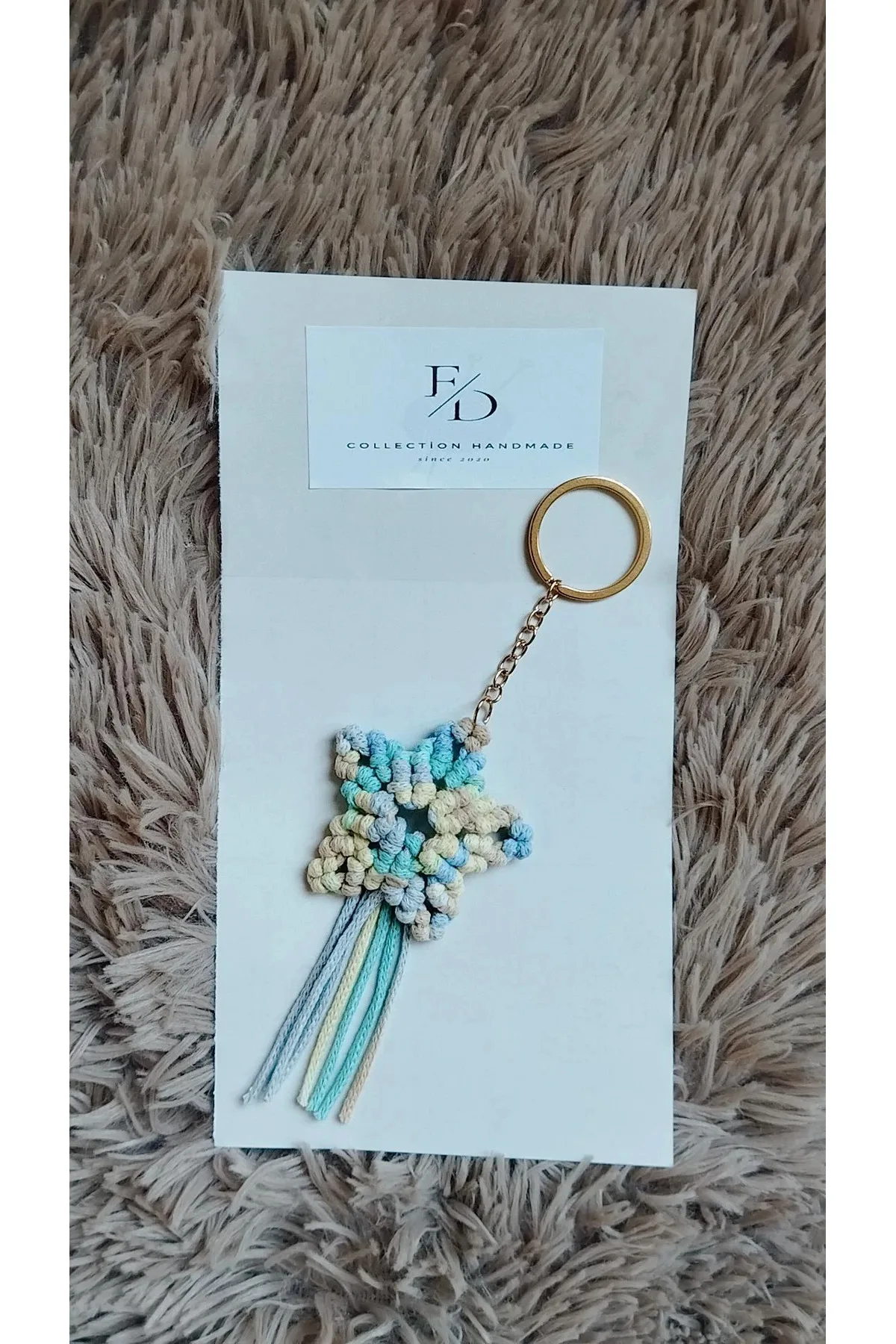 

Tassel Handmade Gift Macrame macrame star keychain